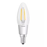 Osram Superstar Classic LED E14 Candle Filament Clear 4W 470lm - 822-827 Dim To Warm | Dimmable - Replaces 40W