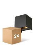 Duopack D'Lite Wall Light Elingen Aluminium Black 4.9W 290lm - 830 Warm White | IP65 - Light Sensor