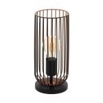 Eglo Table Lamp Roccamena Black, Copper | Suitable for 1x E27