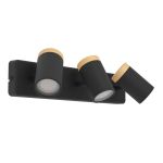 Eglo Ceiling Light Consuma Black, Brown | Suitable for 3x GU10