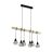 Eglo Pendant Townshend 5 Steel Wood Black | IP20 - Suitable for 6x E27 