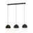 Eglo Pendant Callow Steel Wood Black Brown | IP20 - Suitable for 3x E27 