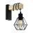 Eglo Wall Light Townshend 5 Steel Wood Black | IP20 - Suitable for 1x E27 