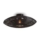 Good&Mojo Ceiling Light Tanami Rattan Black | Suitable for 1x E27 
