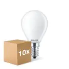 Multipack 10x Philips Master Value LED Lustre E14 Ball Frosted 3.4W 470lm - 927 Extra Warm White | Best Colour Rendering - Dimmable - Replaces 40W