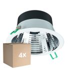 Multipack 4x Philips LED Downlight Coreline DN142B Aluminium White 11W 1200lm 60D - 830 Warm White | Cutout 155mm - IP20 - UGR