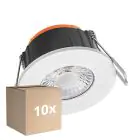 Multipack 10x Ledvance LED Spot Combo Fix Aluminium White 6W 600lm 60D - 827-830-840 CCT | 82mm - Cutout 68mm - IP65