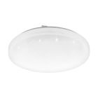 Eglo Wall and Ceiling Light Frania-S Steel White 14.6W 1600lm - 830 Warm White | IP20 