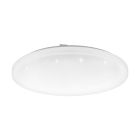 Eglo Wall and Ceiling Light Frania-S Steel White 5.5W 600lm - 830 Warm White | IP20 
