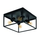Eglo Ceiling Light Silentina Steel Black | IP20 - Suitable for 4x E27 