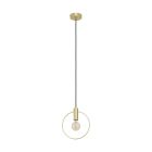 Eglo Pendant Manizales Steel Gold | IP20 - Suitable for 1x E27 