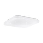 Eglo Wall and Ceiling Light Frania-S Steel White 14.6W 1600lm - 840 Cool White | IP44 