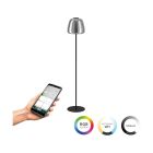 Eglo Floor Lamp Alfero-Z Steel Black 15.5W 2000lm - 827-865 Tunable White + RGB | IP20 - Zigbee Dimmable